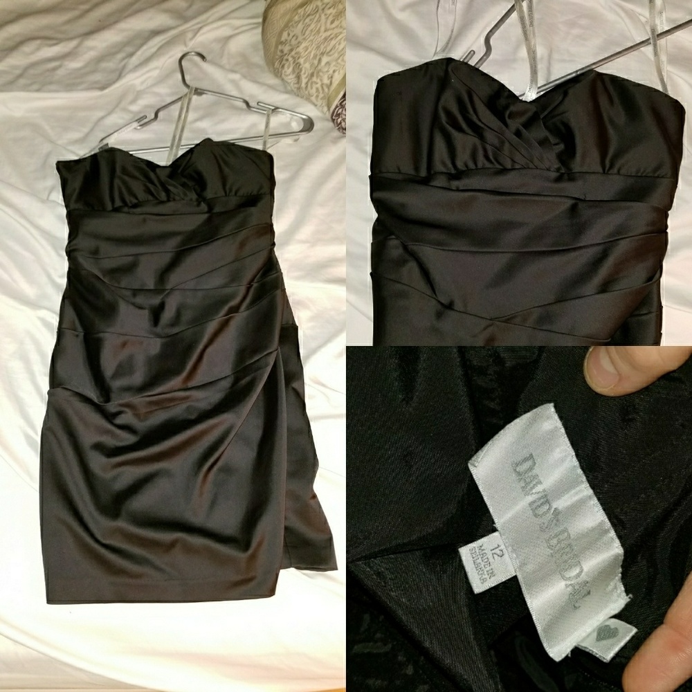 David's bridal little black dress